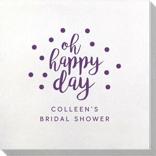 Confetti Dots Oh Happy Day Bamboo Luxe Napkins